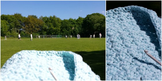 Crochet at the cricket by Gus and Ollie 