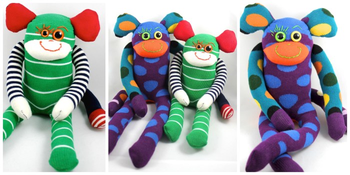 Sock Monkeys from Gus and Ollie 