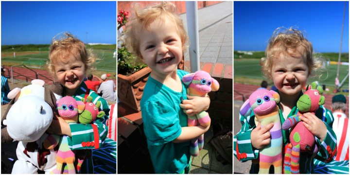 Bunte Kuh Collage, Helgoland, Hamburg, Germany, Heligoland Pilgrims, Cricket, Gus and Ollie, Clive, Sock Monkey